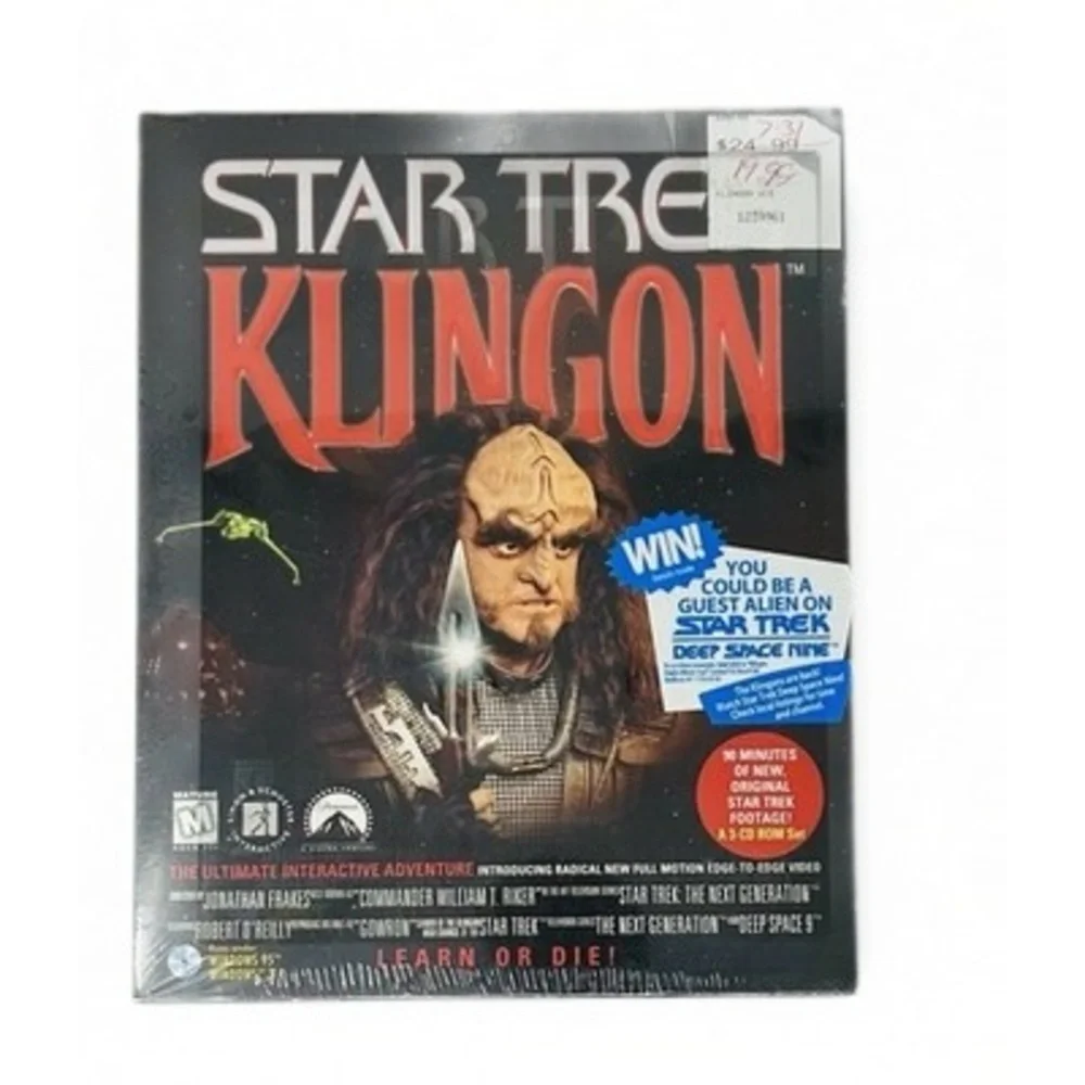 Star Trek Klingon Interactive Adventure 1996 PC Game Sealed Sci-Fi Retro Rare